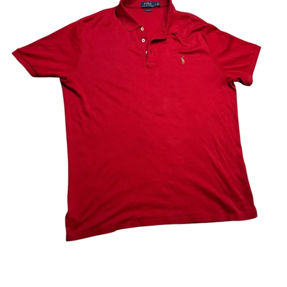 👕 Polo Ralph Lauren Men’s Classic Fit Red Polo Shirt Size L Casual Iconic 🐎 👕